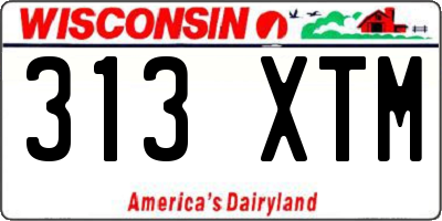 WI license plate 313XTM