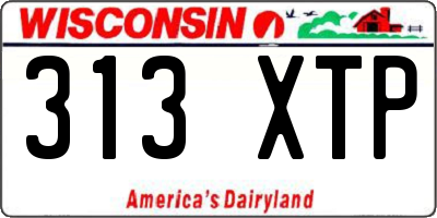 WI license plate 313XTP