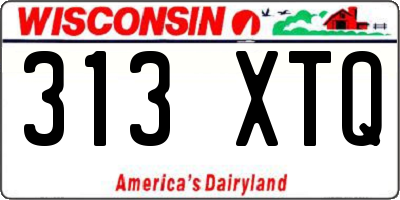 WI license plate 313XTQ