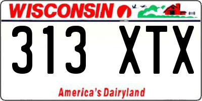WI license plate 313XTX