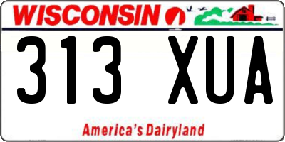 WI license plate 313XUA