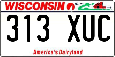 WI license plate 313XUC