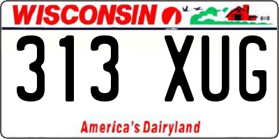 WI license plate 313XUG