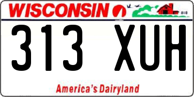 WI license plate 313XUH