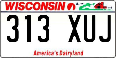 WI license plate 313XUJ