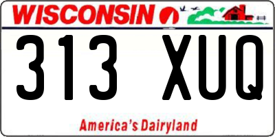 WI license plate 313XUQ
