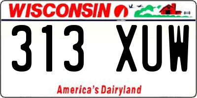 WI license plate 313XUW