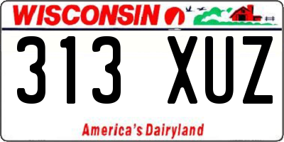 WI license plate 313XUZ