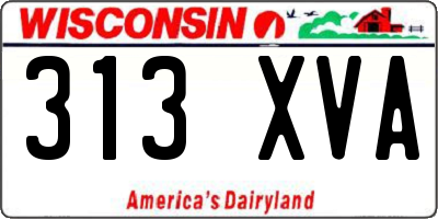 WI license plate 313XVA