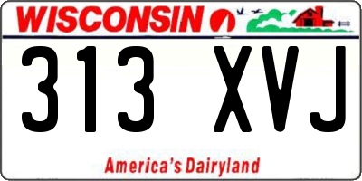 WI license plate 313XVJ