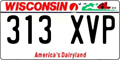 WI license plate 313XVP