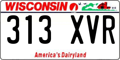 WI license plate 313XVR