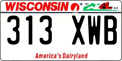 WI license plate 313XWB