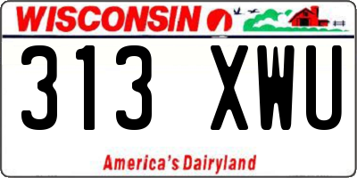WI license plate 313XWU