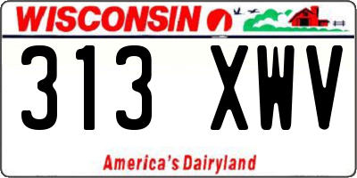 WI license plate 313XWV