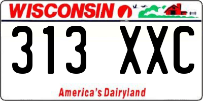 WI license plate 313XXC