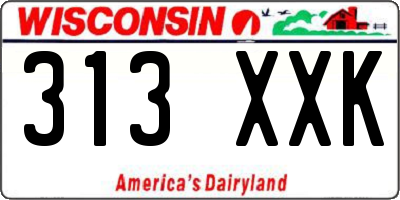 WI license plate 313XXK