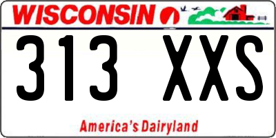 WI license plate 313XXS
