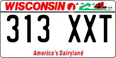 WI license plate 313XXT
