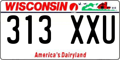 WI license plate 313XXU