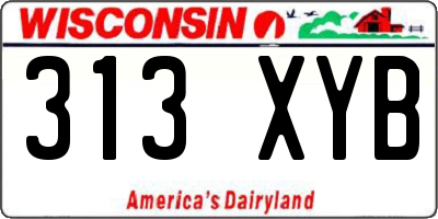 WI license plate 313XYB