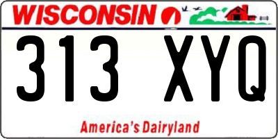 WI license plate 313XYQ