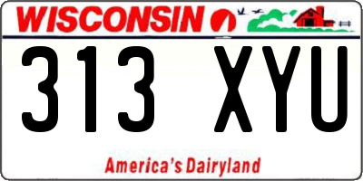 WI license plate 313XYU