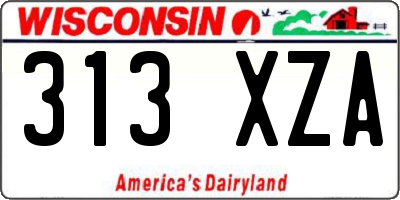 WI license plate 313XZA