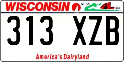 WI license plate 313XZB