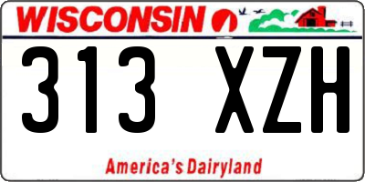 WI license plate 313XZH