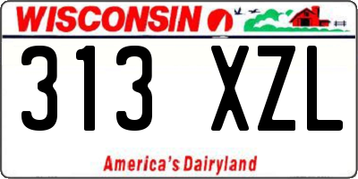 WI license plate 313XZL