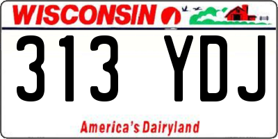 WI license plate 313YDJ