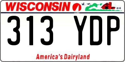 WI license plate 313YDP