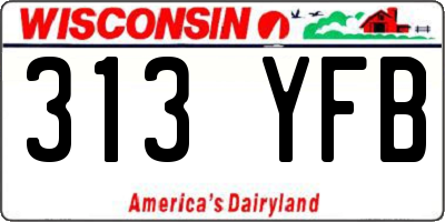 WI license plate 313YFB