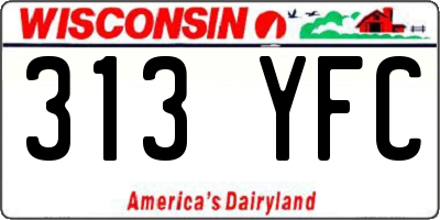 WI license plate 313YFC