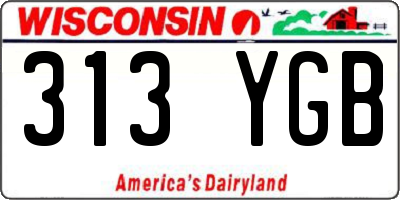 WI license plate 313YGB