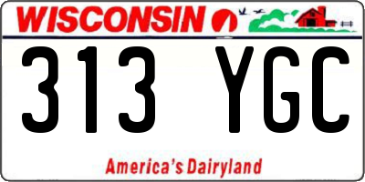 WI license plate 313YGC