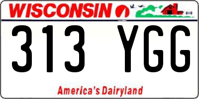 WI license plate 313YGG