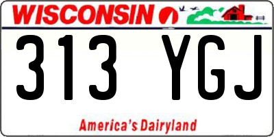 WI license plate 313YGJ
