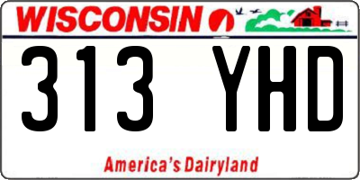 WI license plate 313YHD