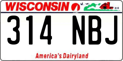 WI license plate 314NBJ