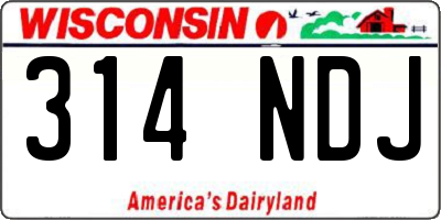 WI license plate 314NDJ