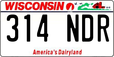 WI license plate 314NDR