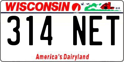 WI license plate 314NET