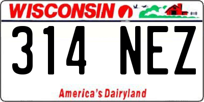 WI license plate 314NEZ