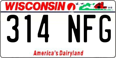 WI license plate 314NFG