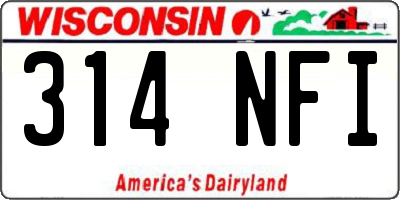 WI license plate 314NFI