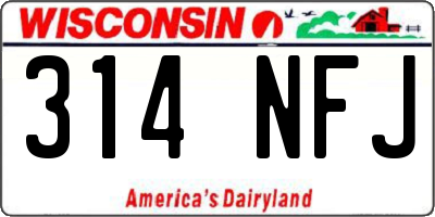 WI license plate 314NFJ