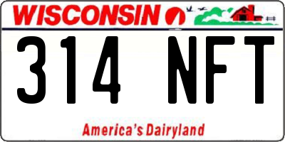 WI license plate 314NFT