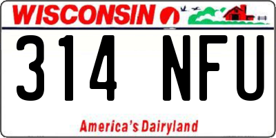 WI license plate 314NFU
